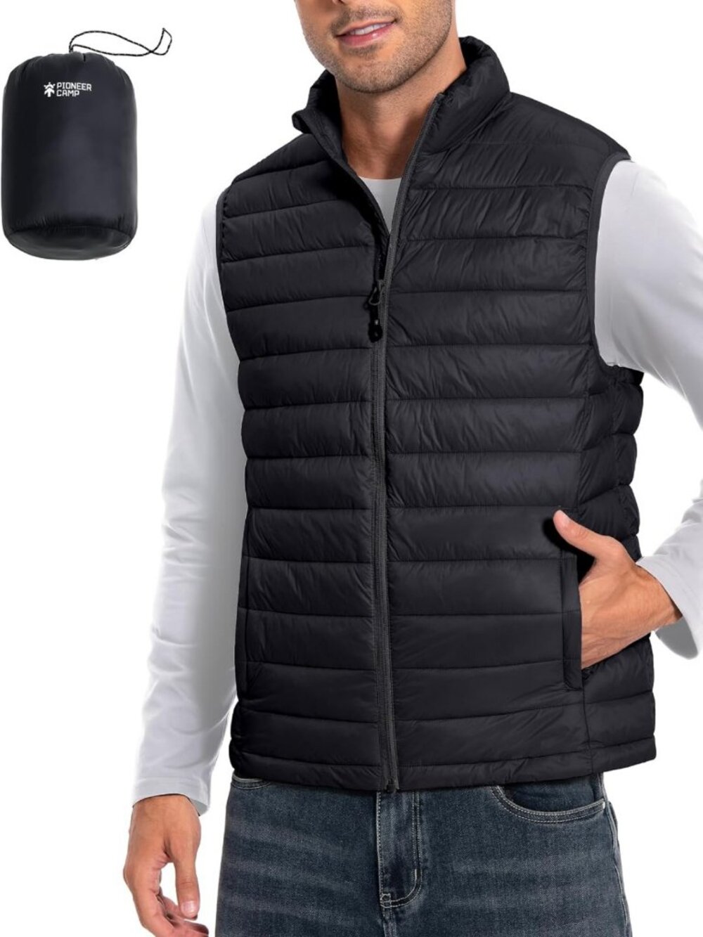 Lightweight Packable Puffer Vest for Men | Water-Repellent Quilted Sleeveless